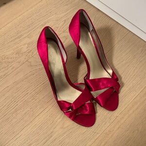 Nine West Fuchsia Satin Heels
